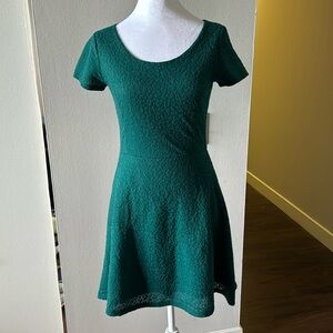 Green mini dress